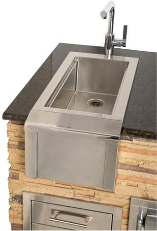 stainless steel outdoor sink for backyard kitchen area